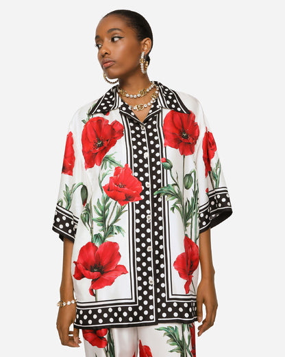 SILK CO-ORD POPPY PRINT