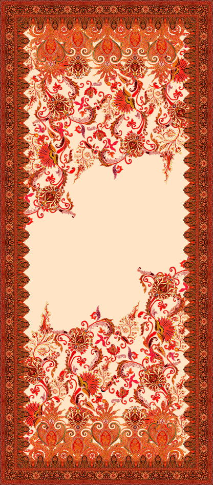 KASMIRI MOTIFS THEAM SHAWL DESIGN