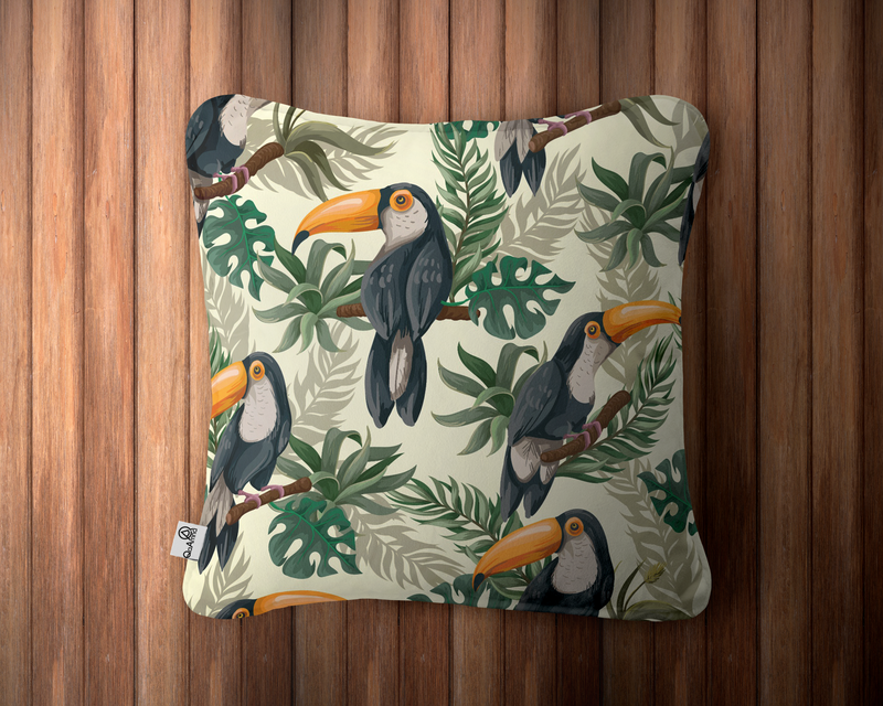 LEAVE AND BIRDS CUSHION