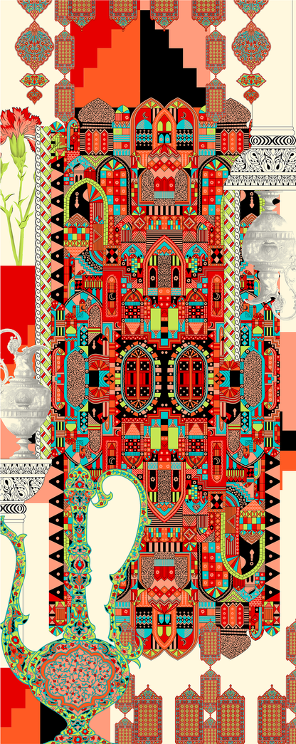 GEOMATRIC SMAL DETAILS SHAWL DESIGN